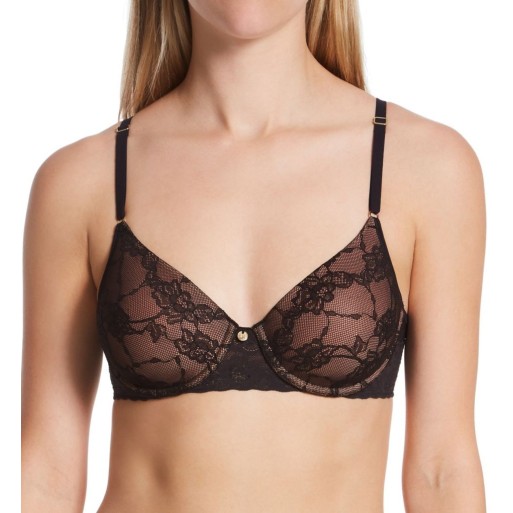 Natori Women's Bliss Allure Contour Underwire Bra in Black Glow | Size 38C | HerRoom.com
