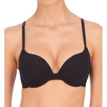 Natori Women's Sheer Glamour Push-Up Underwire Bra in Black | Size 34C | HerRoom.com