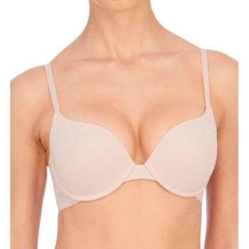 Natori Women's Sheer Glamour Push-Up Underwire Bra in Beige | Size 36A | HerRoom.com