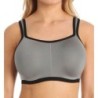 Natori Women's Yogi Sports Bra in Grey Black | Size 32C | HerRoom.com