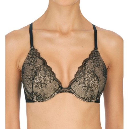 Natori Women's Vivid Full Fit Contour Underwire Bra in Black/Cafe | Size 32B | HerRoom.com