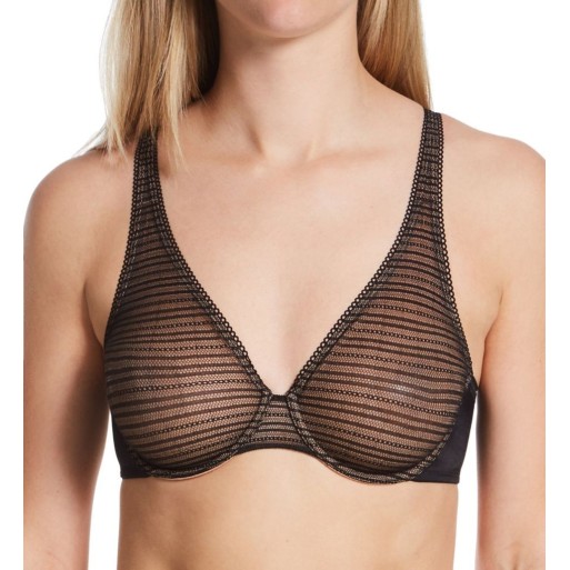 Natori Women's Revive Full Fit Underwire Bra in Black/Buff | Size 38DDD | HerRoom.com