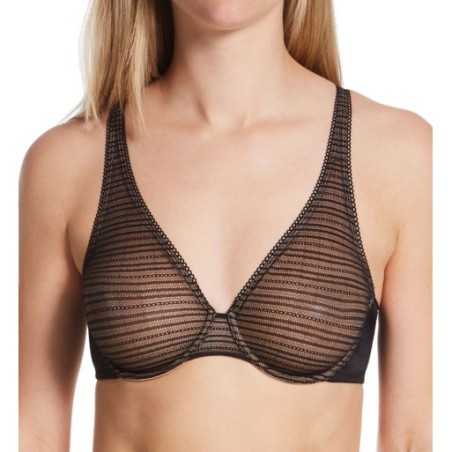 Natori Women's Revive Full Fit Underwire Bra in Black/Buff | Size 38DDD | HerRoom.com
