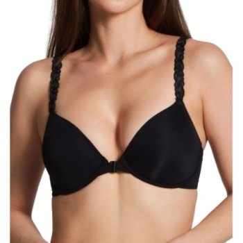 Natori Women's Convertible Front Close Contour Underwire Bra in Black | Size 38DDD | HerRoom.com
