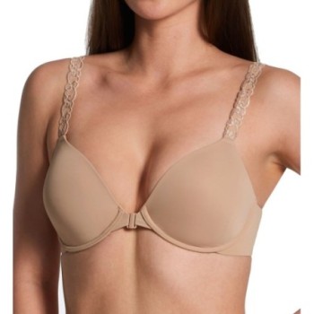 Natori Women's Convertible Front Close Contour Underwire Bra in Beige | Size 36B | HerRoom.com