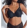 Natori Women's Feathers Full Figure Contour Underwire Bra in Black | Plus Size 42H | HerRoom.com