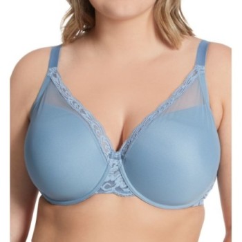 Natori Women's Feathers Full Figure Contour Underwire Bra in Windy Blue | Plus Size 32D | HerRoom.com
