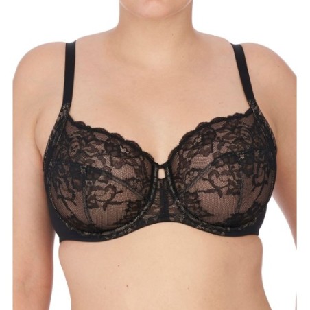 Natori Women's Statement Full Figure Underwire Bra in Black/Cafe | Plus Size 36C | HerRoom.com