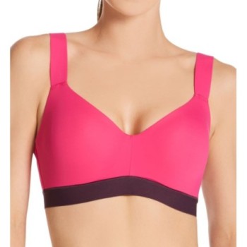Natori Women's Dynamic Convertible Contour Sports Bra in Electric Pink/Sumac | Size 34B | HerRoom.com