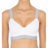 Natori Women's Dynamic Convertible Contour Sports Bra in White/Lead | Size 38D | HerRoom.com