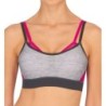 Natori Women's Gravity Contour High Impact Underwire Sports Bra in Heather Grey Print | Size 30C | HerRoom.com