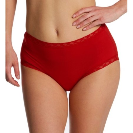 Natori Women's Bliss Cotton Full Brief Panty in Red | Plus Size 2XL | HerRoom.com