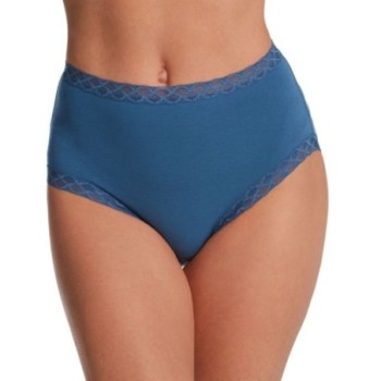 Natori Women's Bliss Cotton Full Brief Panty in Blue | Plus Size Small | HerRoom.com